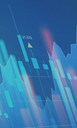 Gráficos financeiros, representando o Câmbio Comercial